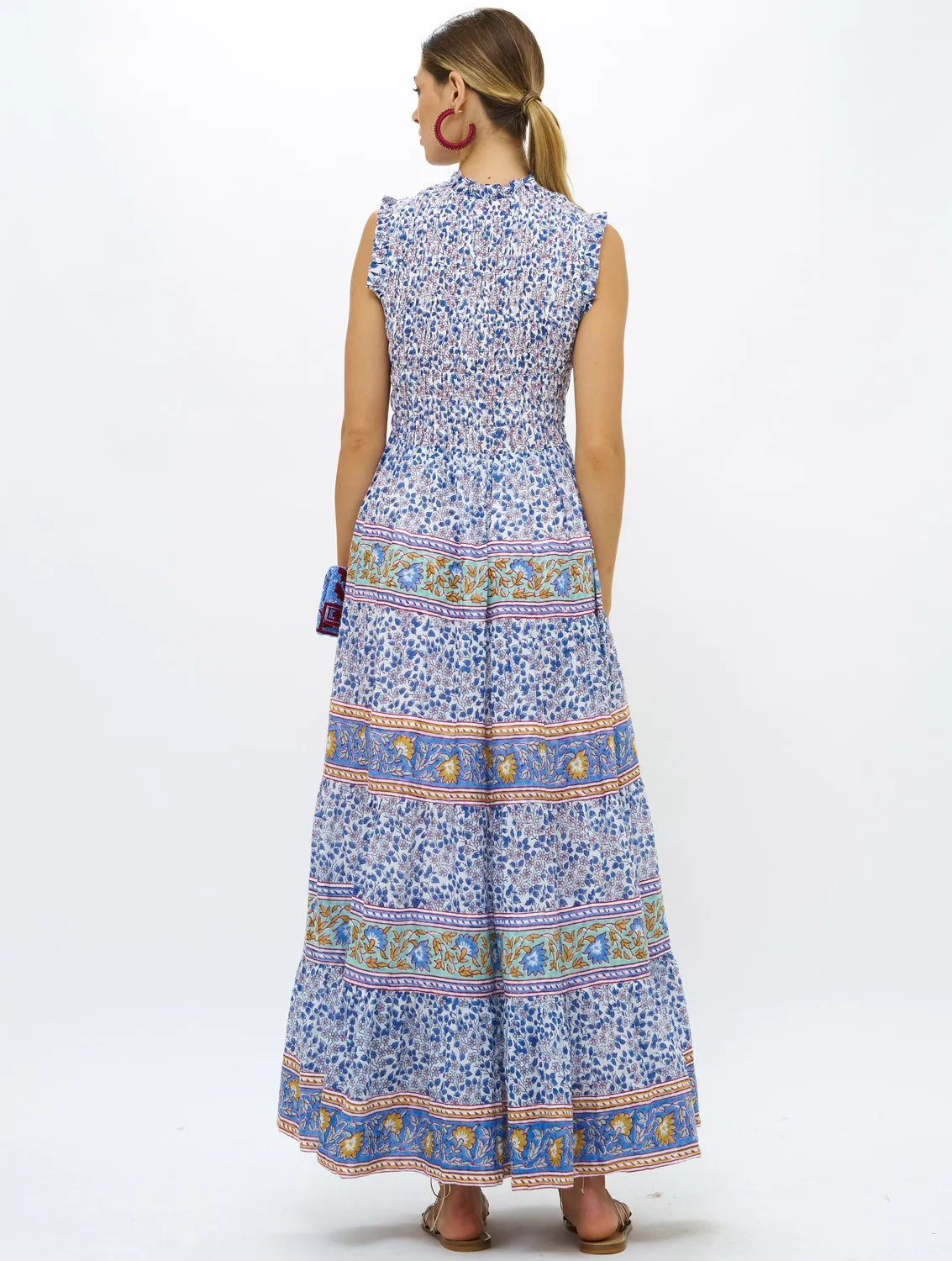 Sleeveless Smocked Maxi Dress - Portland Blue