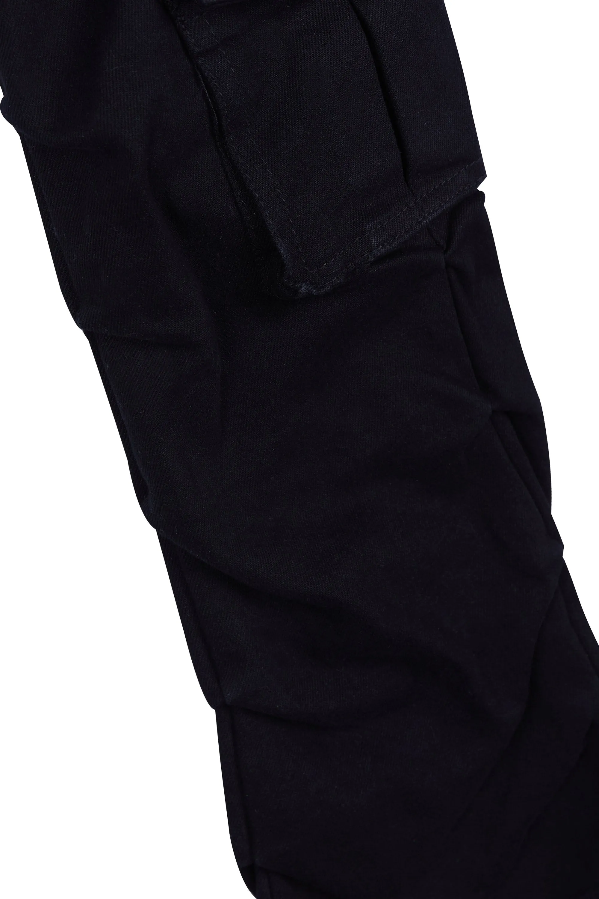 Smoke Rise - Stacked Utility Twill Pants - Black