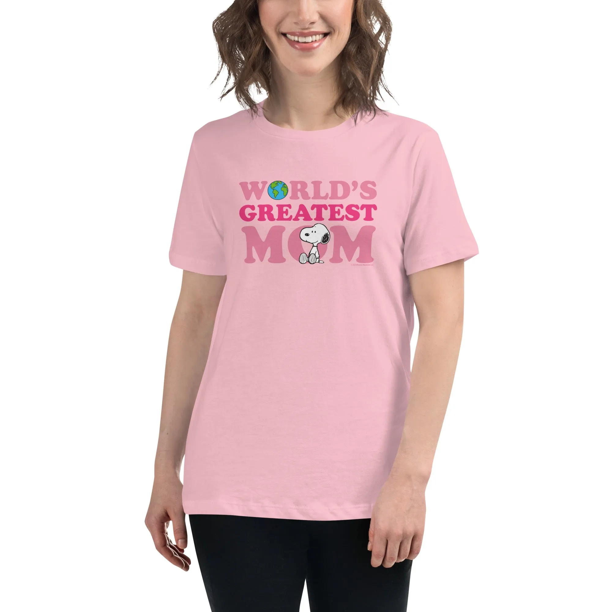 Snoopy World's Greatest Mom Relaxed Women's T-Shirt