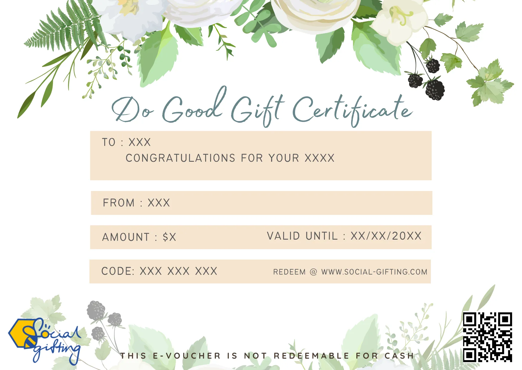 Social Gifting Do Good Gift Card