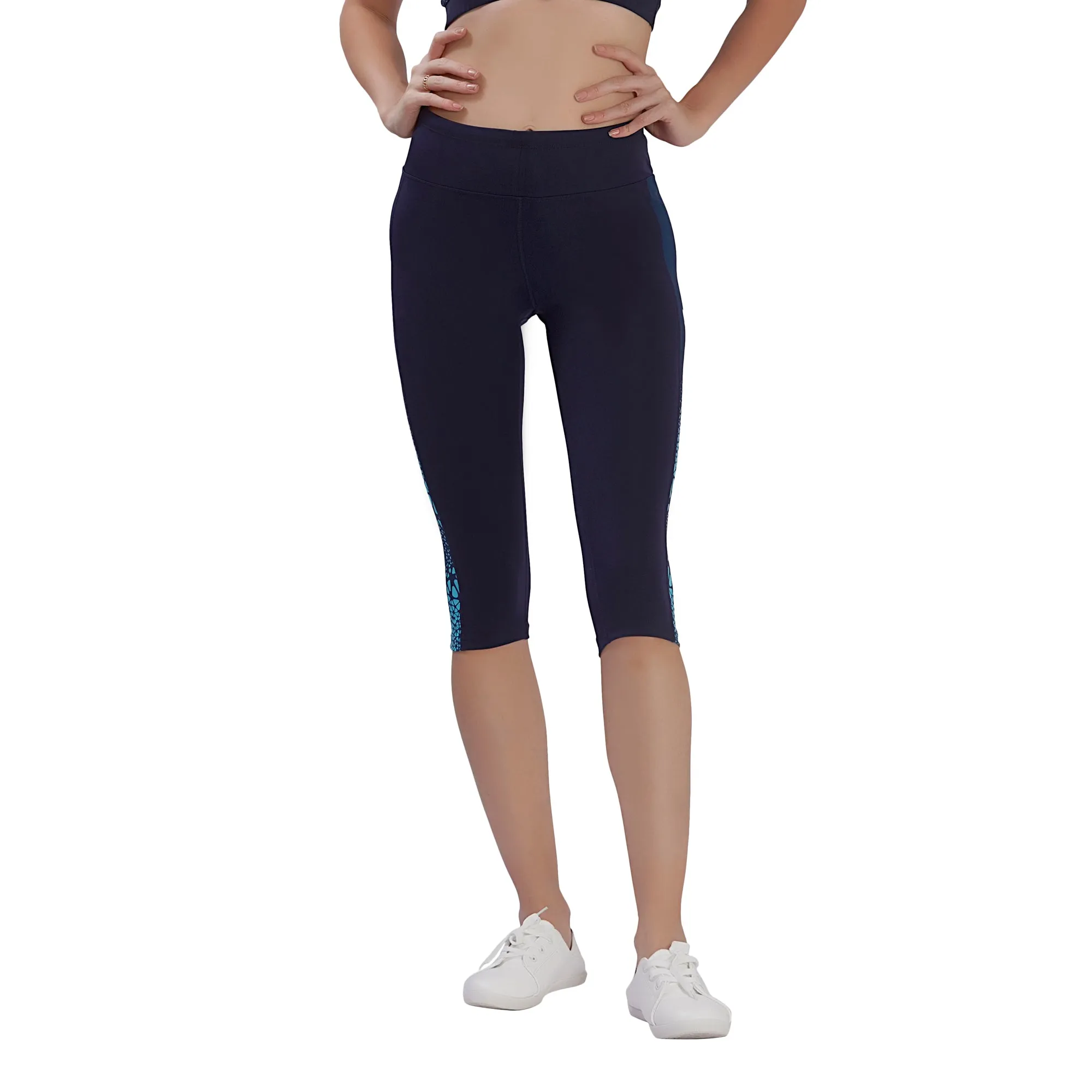 Splatter Women 3/4TH LEGGING (High Rise Waistband with hydro-dry Tech)