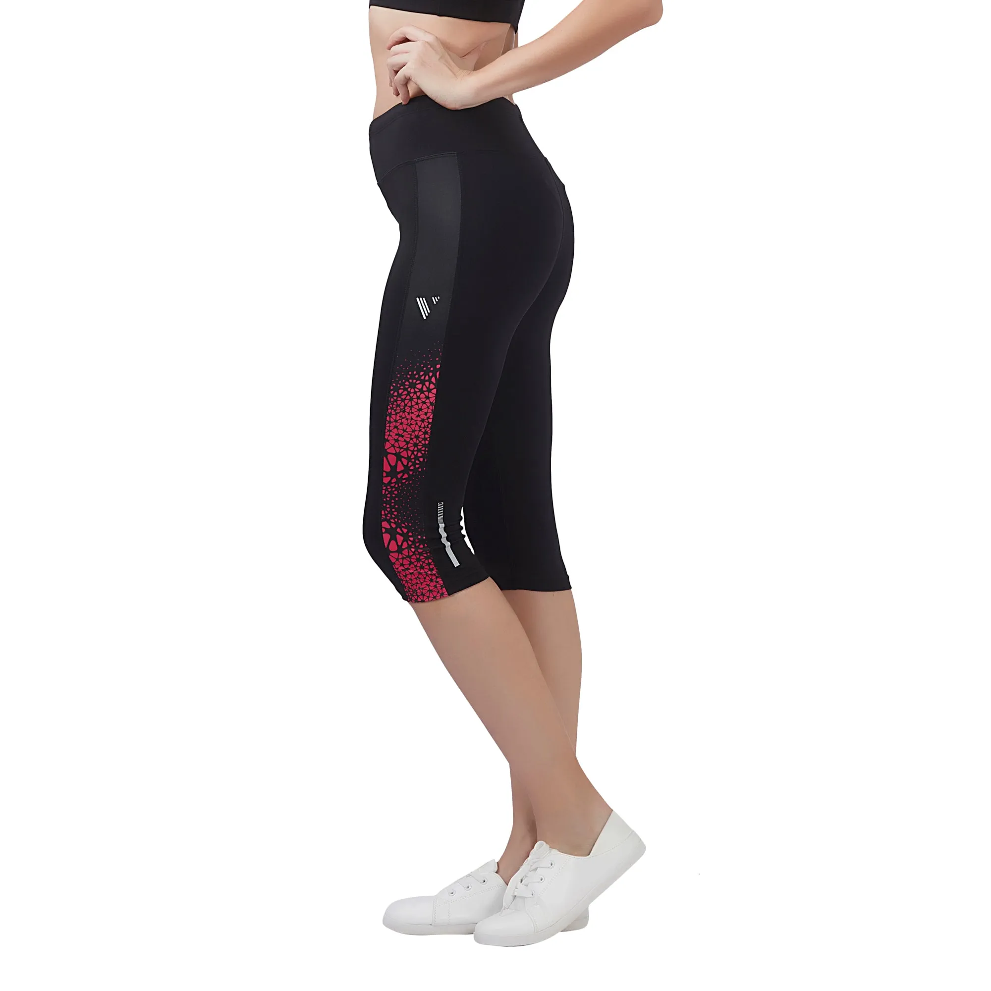 Splatter Women 3/4TH LEGGING (High Rise Waistband with hydro-dry Tech)