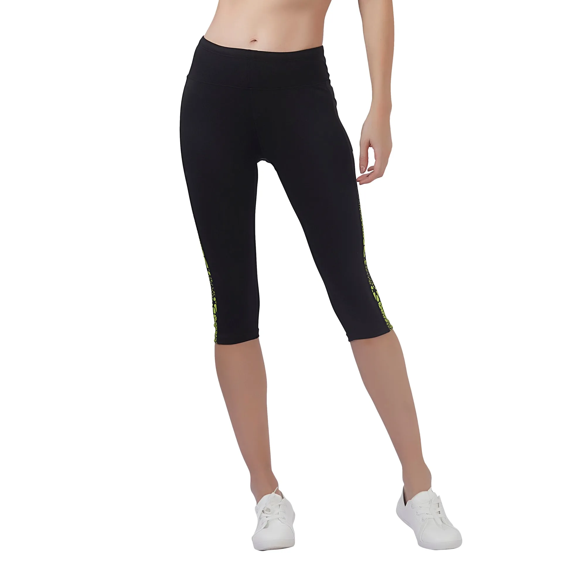 Splatter Women 3/4TH LEGGING (High Rise Waistband with hydro-dry Tech)