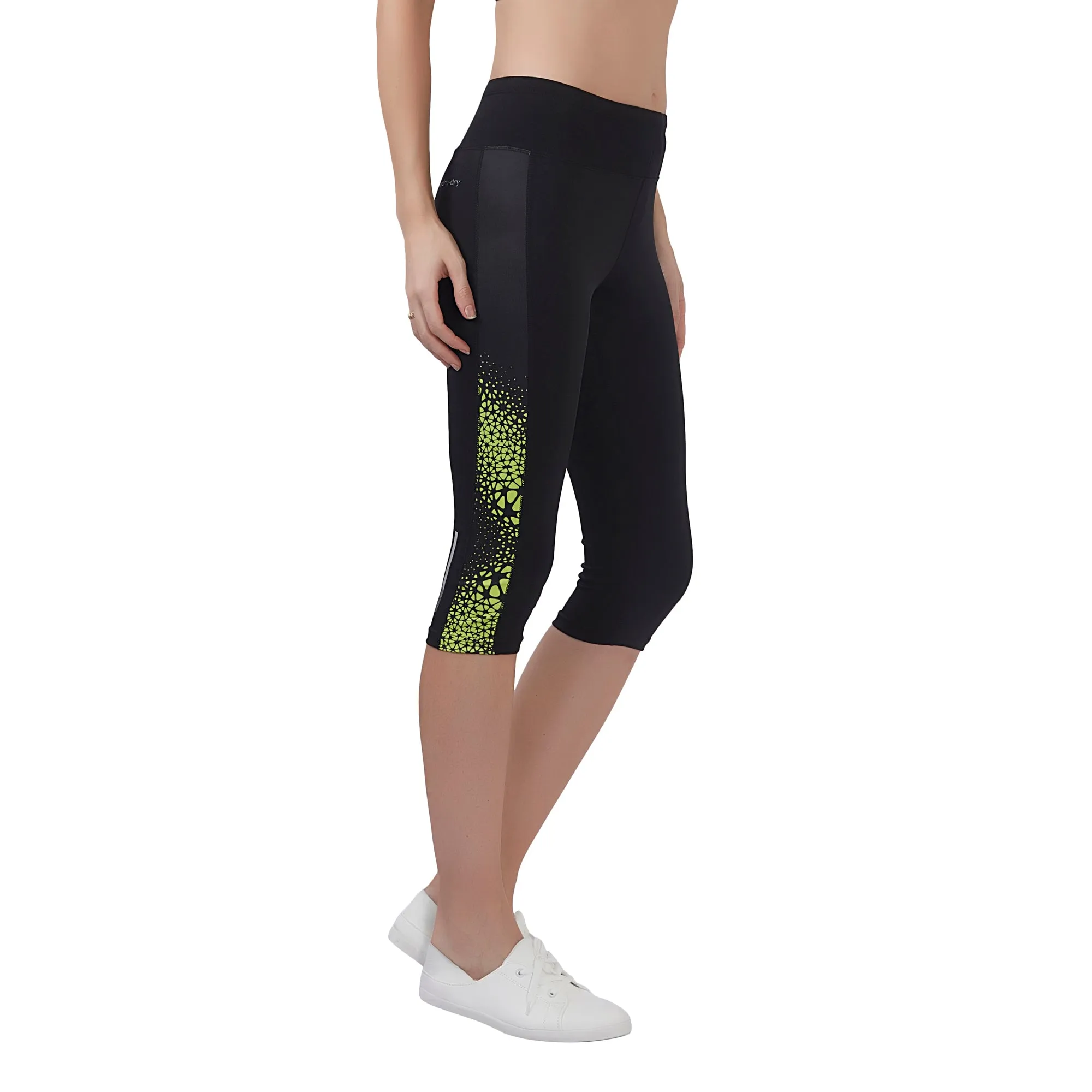 Splatter Women 3/4TH LEGGING (High Rise Waistband with hydro-dry Tech)