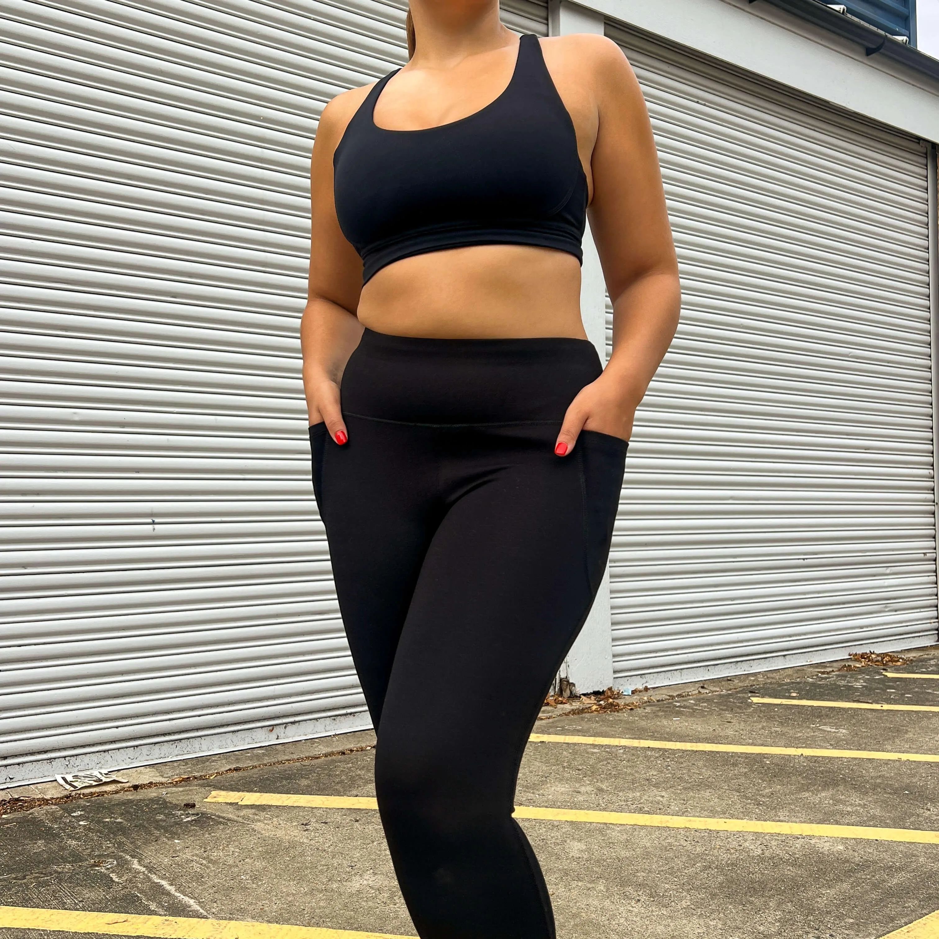 Squat Proof Long Leggings - Black