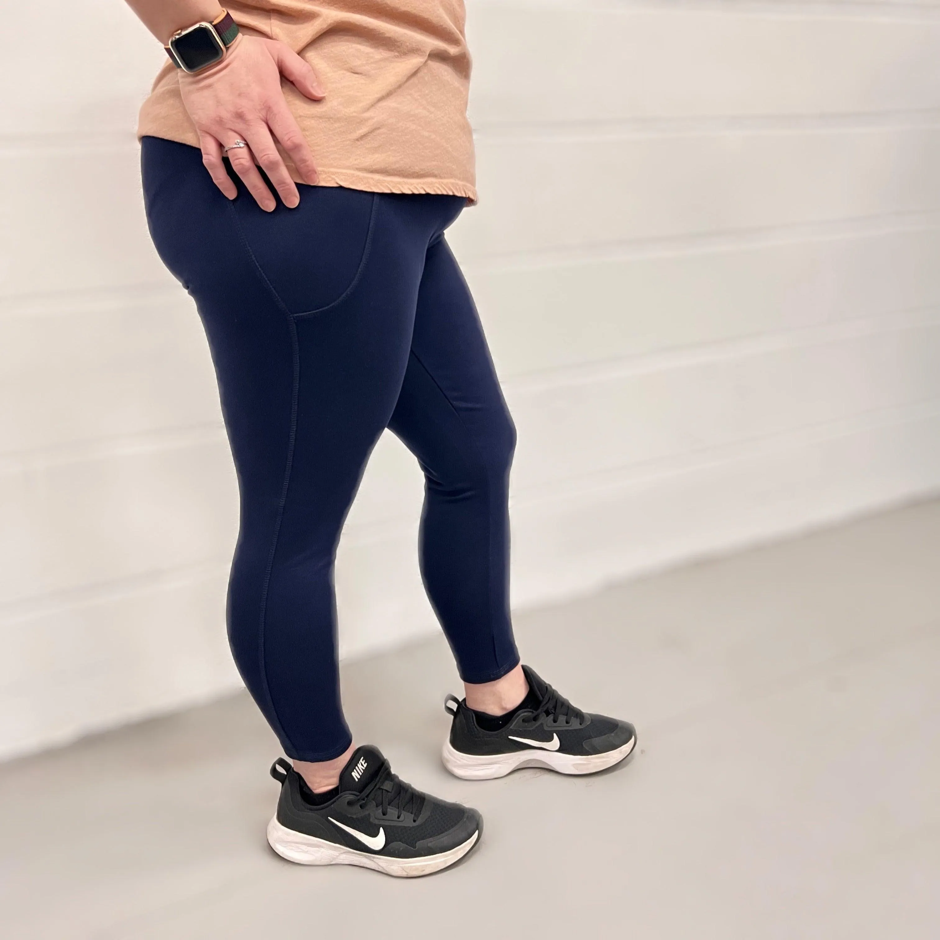 Squat Proof Short Leggings - Navy