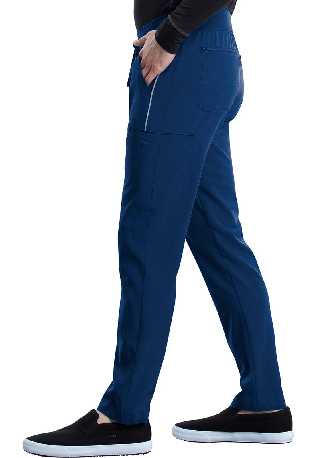 St George's iFlex TALL Men's Drawstring Cargo Scrub Pant Navy - Inseam 34.5" (87cm) STG-CK006T