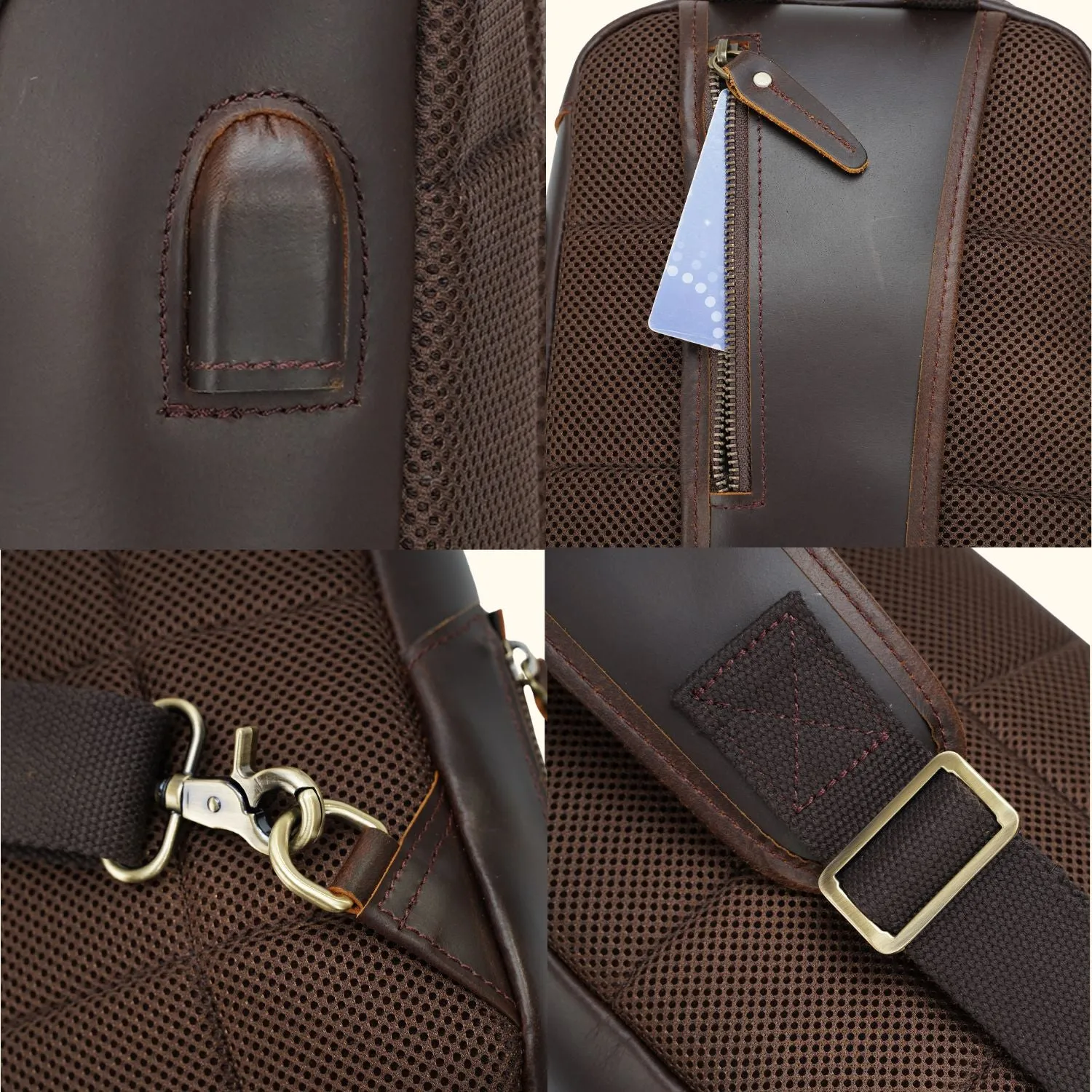 The Trailblazer Trekker - Vintage Leather Tablet Chest Pack