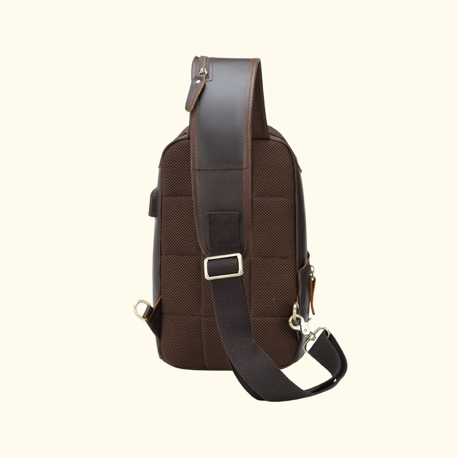 The Trailblazer Trekker - Vintage Leather Tablet Chest Pack