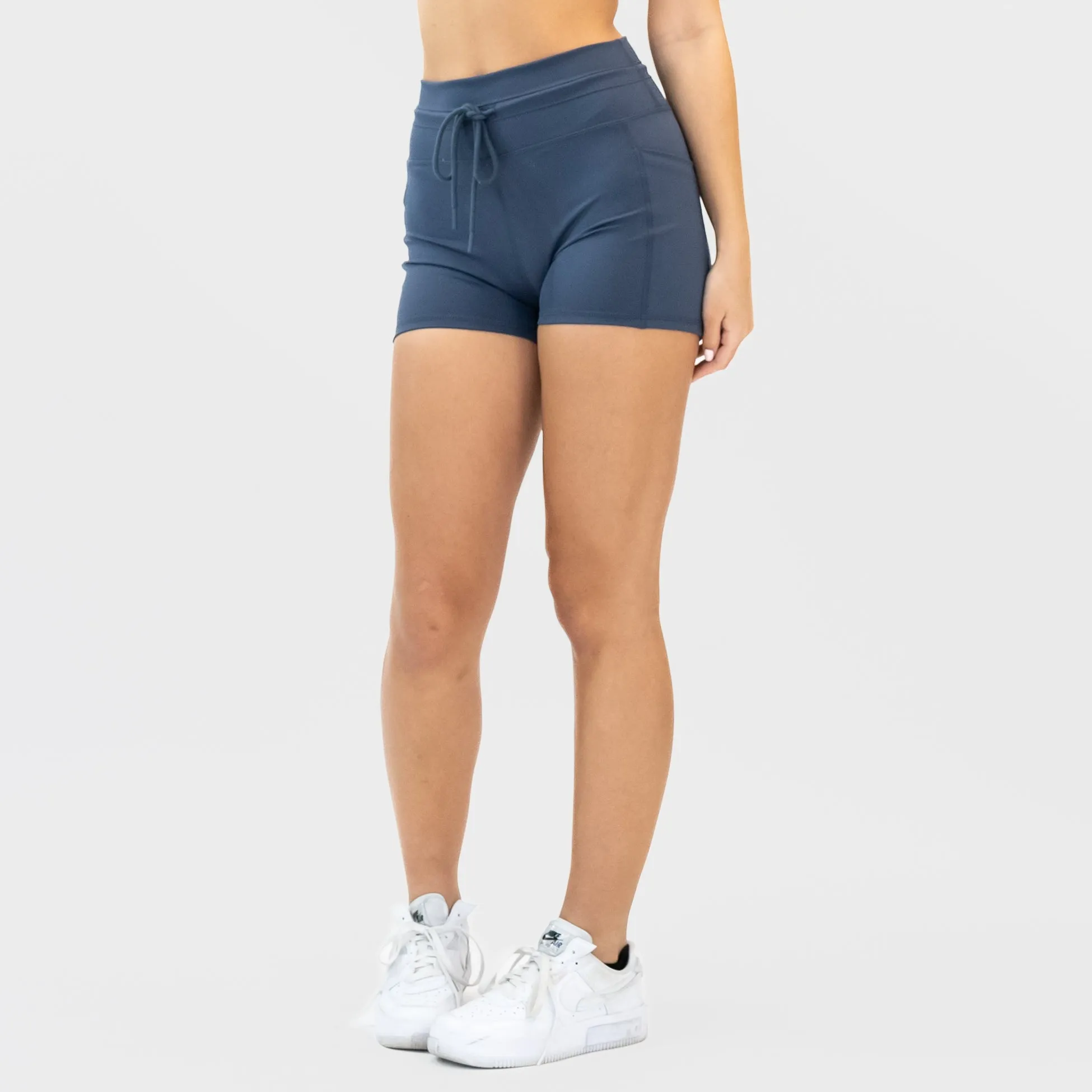 Tie Shorts - Light Navy - FINAL SALE