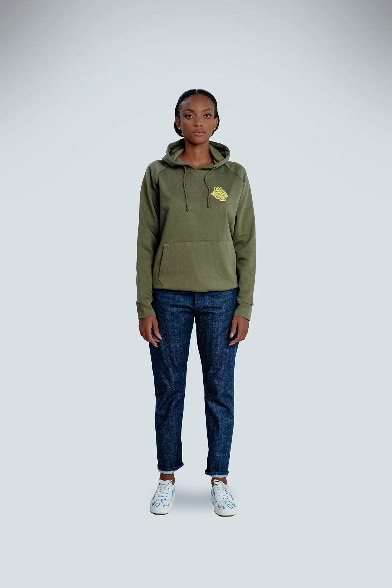 TSHEPO STACKED LIGHTWEIGHT HOODIE, OLIVE