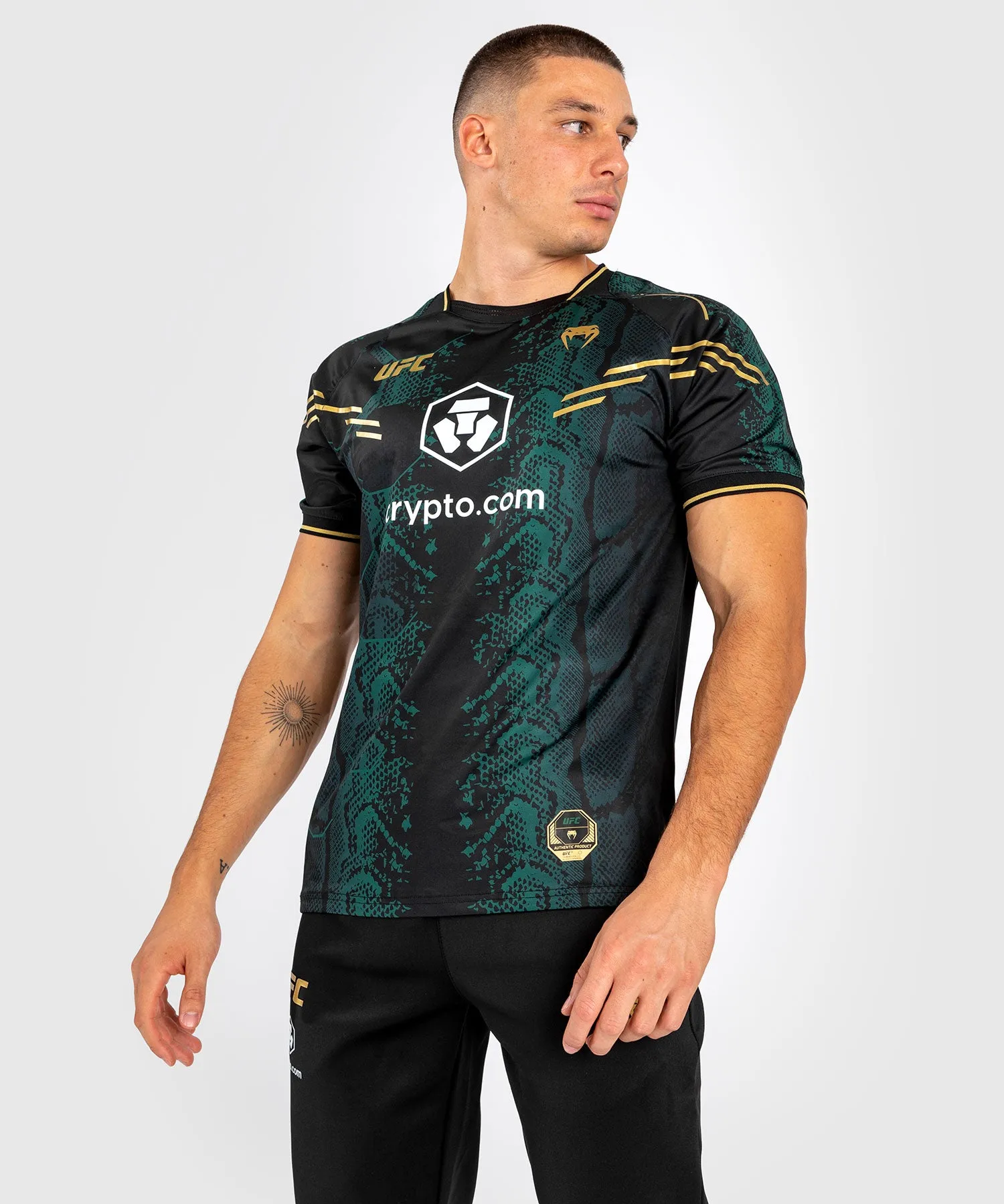 UFC Adrenaline by Venum Authentic Fight Night Men’s Jersey - Emerald Edition - Green/Black/Gold