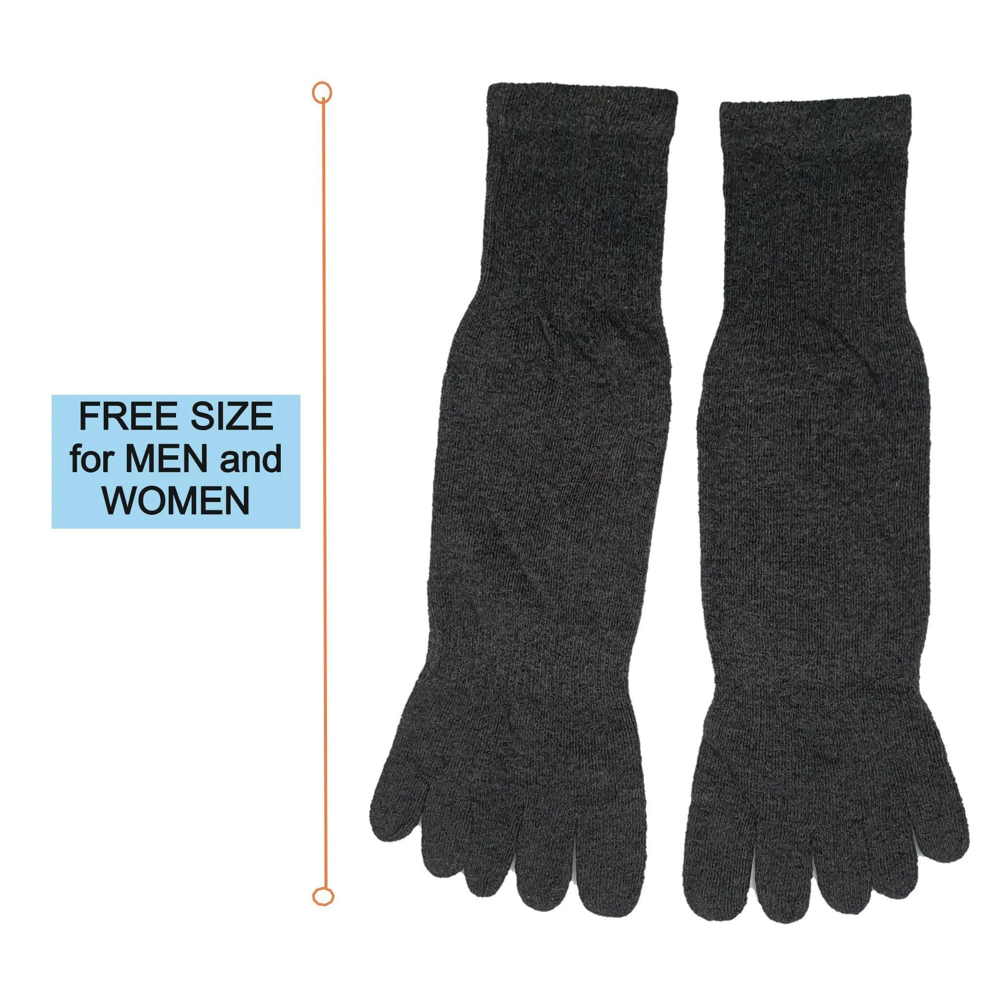 Unisex Mid Calf Toe Socks