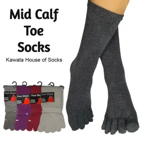 Unisex Mid Calf Toe Socks