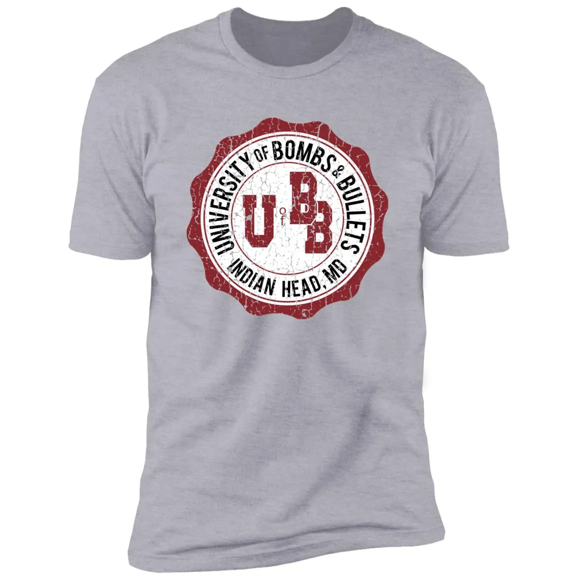 University of Bombs and Bullets aged T-Shirt