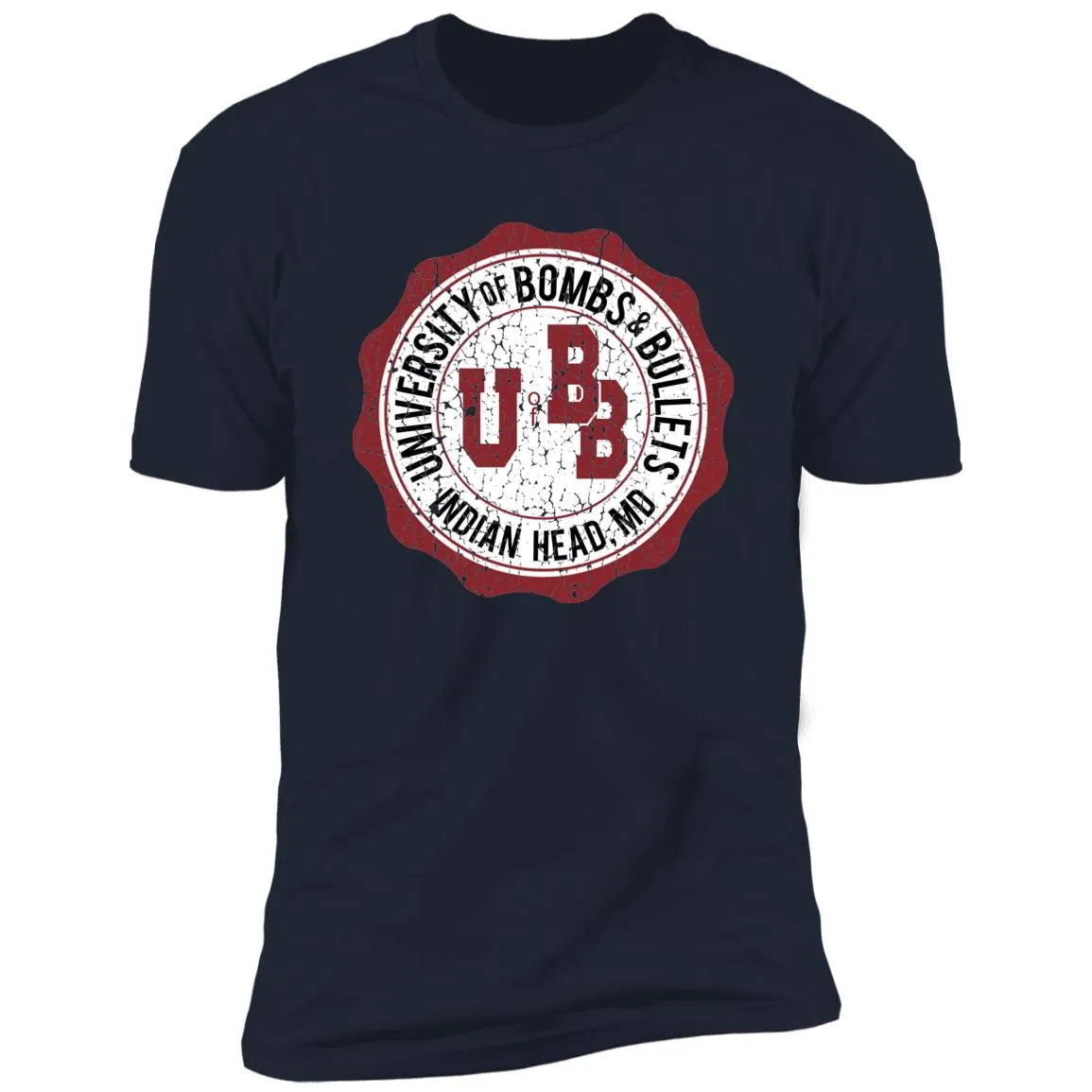 University of Bombs and Bullets aged T-Shirt