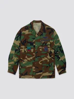 US AIR FORCE 1980s BDU CAMO JACKET - 60TH TACTICAL FIGHTER SQUADRON