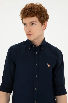 US Polo Assn. Men Shirt Slim Full Sleeve Navy VR033 USPSH326 USPA