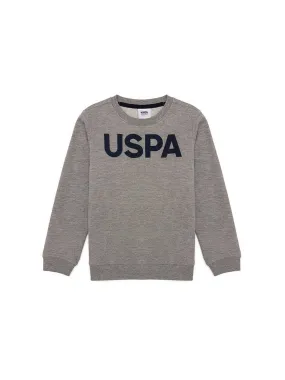 USPA Boys Sweatshirt Grey Melange VR086 USPSS131