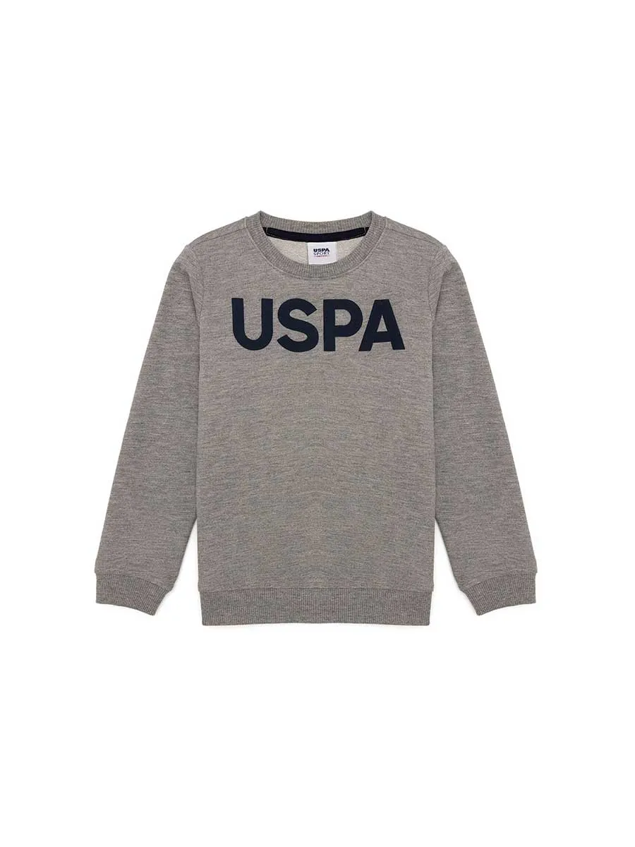 USPA Boys Sweatshirt Grey Melange VR086 USPSS131