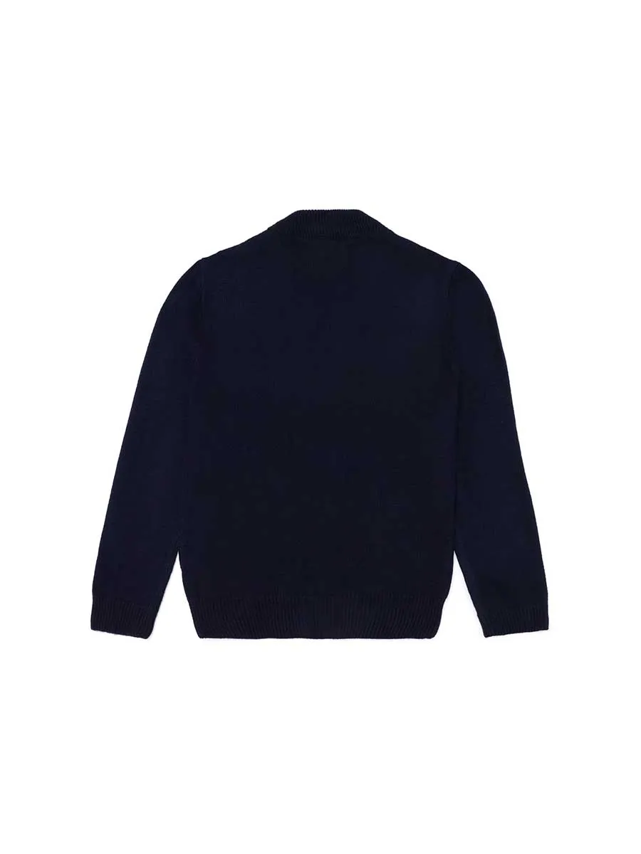 USPA Men Cardigan Buttons Navy VR033 USPCN075