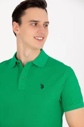 USPA Polo Shirt Men Green Apple VR020 USPOM209 Single Color Horse US Polo Assn.