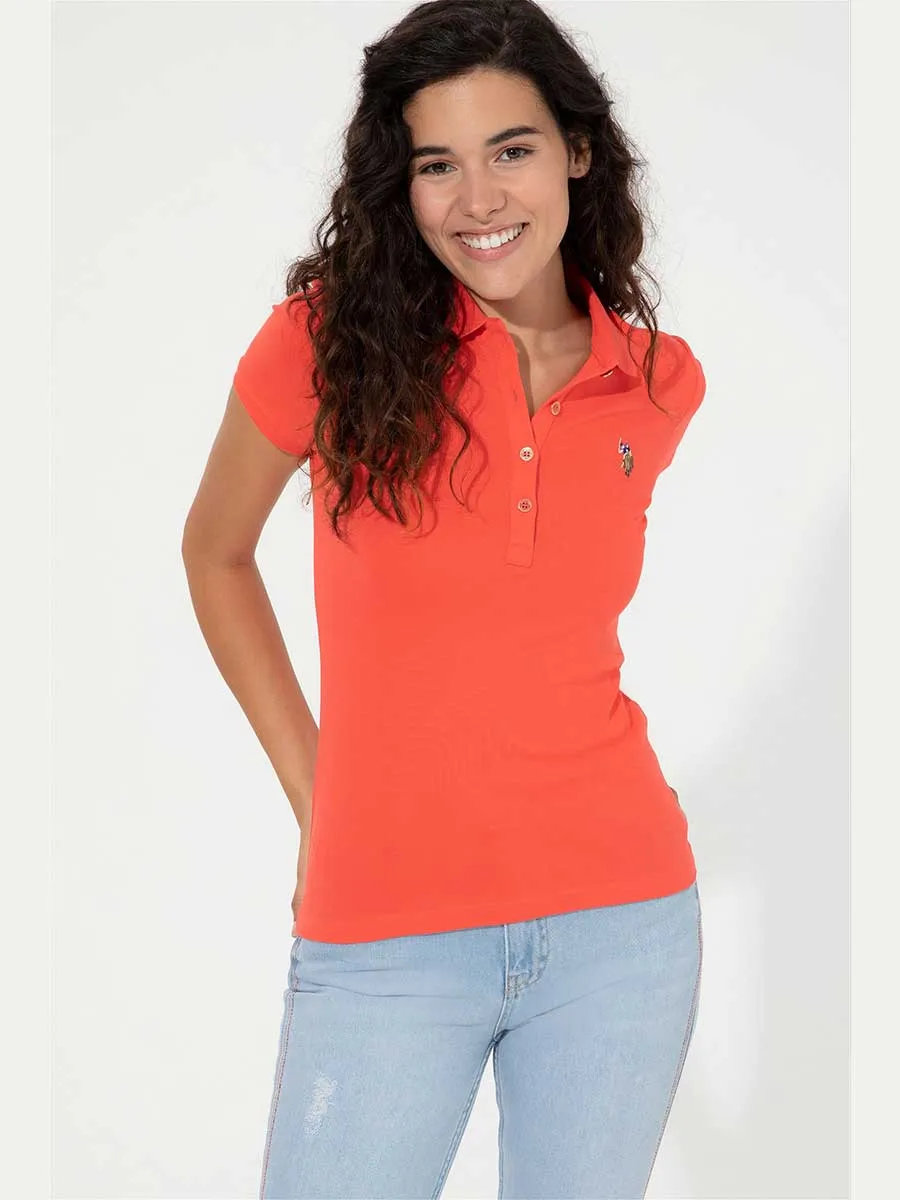 USPA Polo Shirt Women Risk Red VR213 USPOW052 MCH  US Polo Assn.