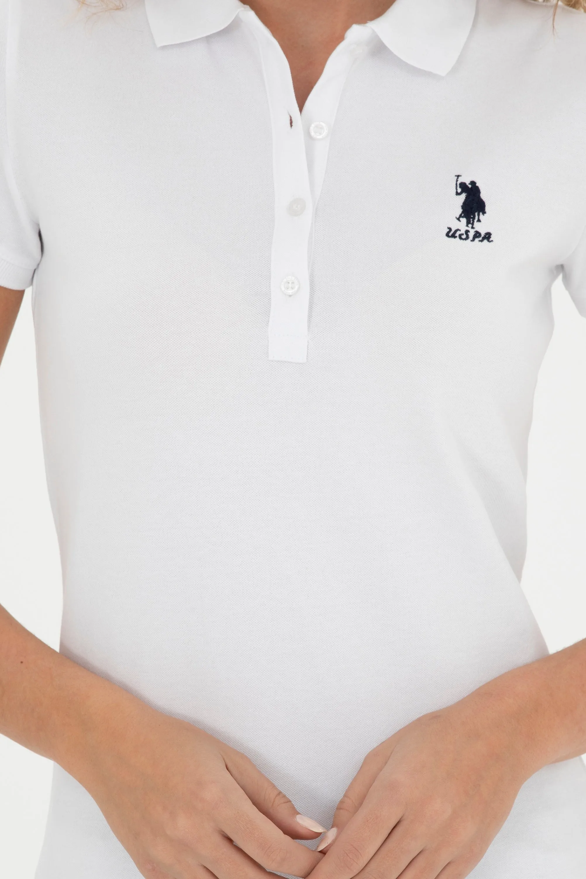 USPA Polo Shirt Women White VR013 USPOW066 SCL US Polo Assn.