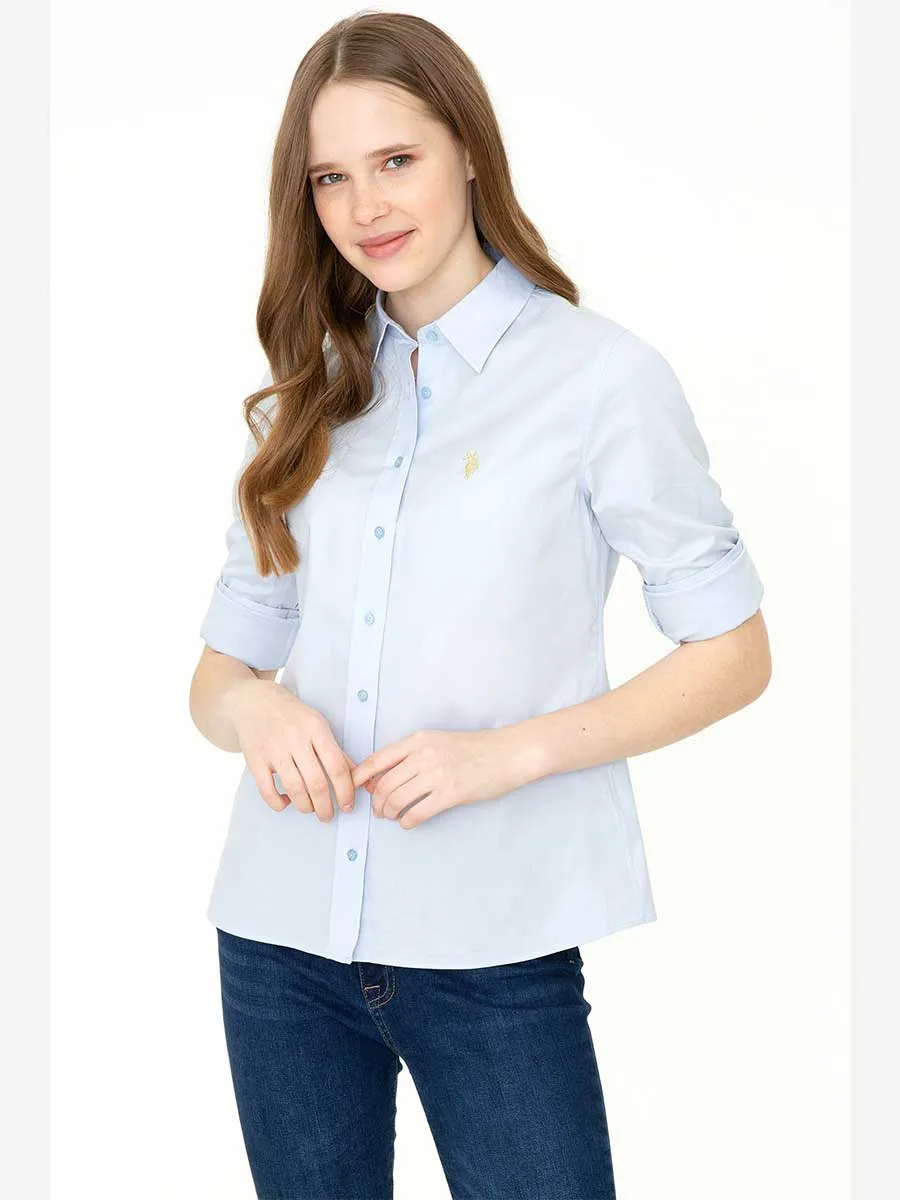 USPA Shirt Women Light Blue VR003 USSHW016 US Polo Assn.