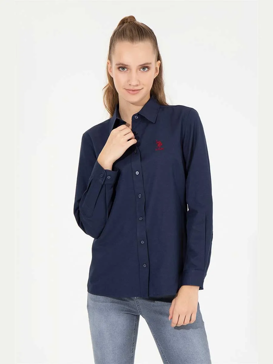 USPA Shirt Women Navy VR033 USSHW034 Slim US Polo Assn.