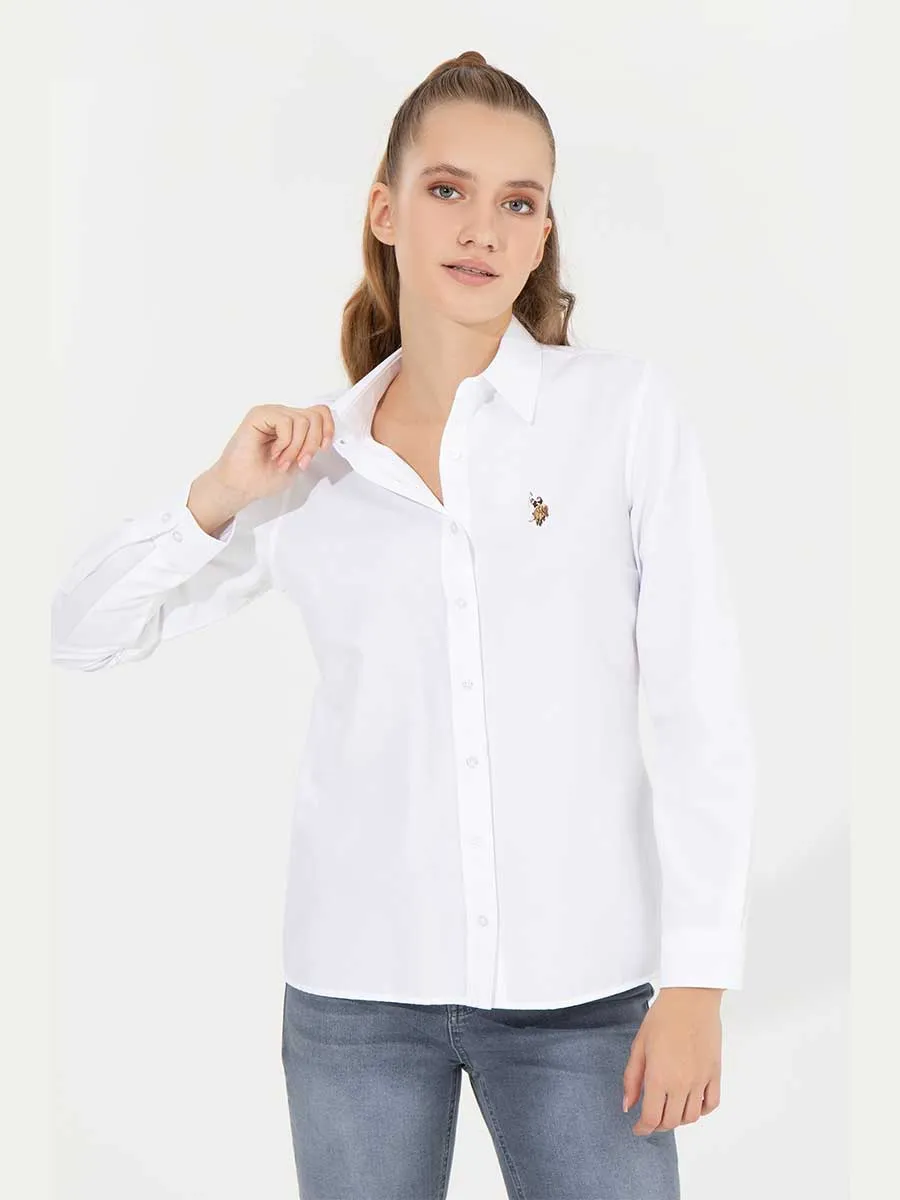 USPA Shirt Women White VR013 USSHW036 Slim US Polo Assn.