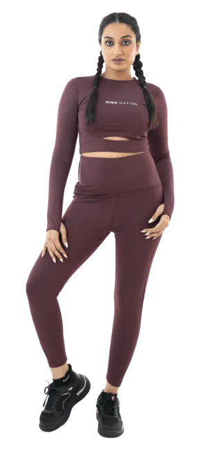 Wine Red Active Co-Ord Set