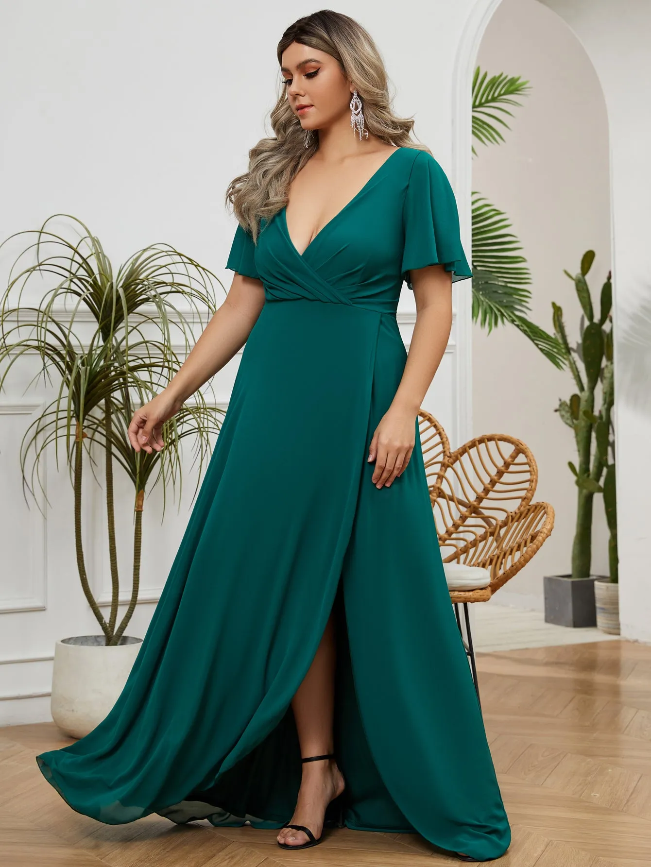 Women Plus Size Evening Dresses for Bridesmaid Party