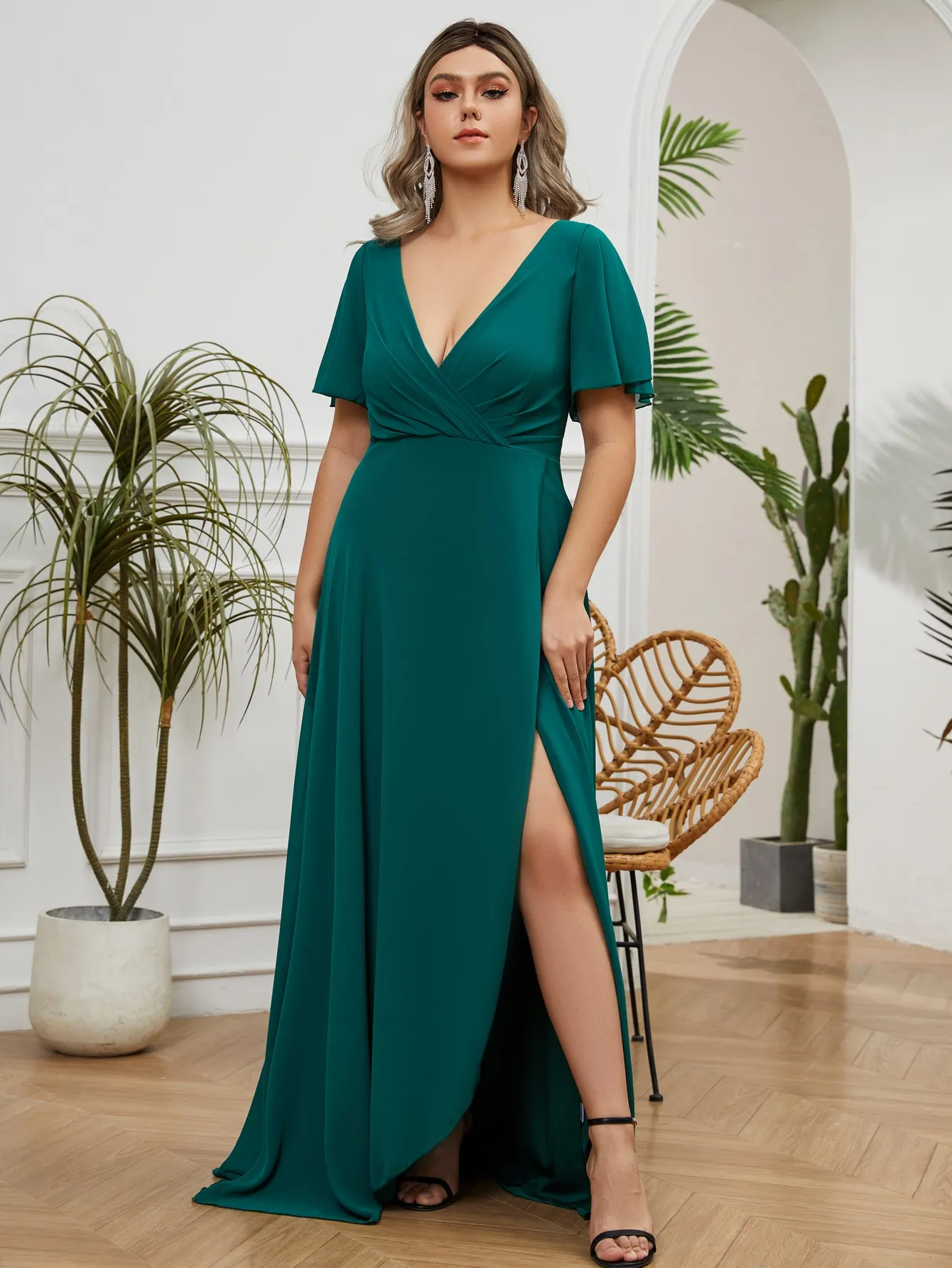 Women Plus Size Evening Dresses for Bridesmaid Party