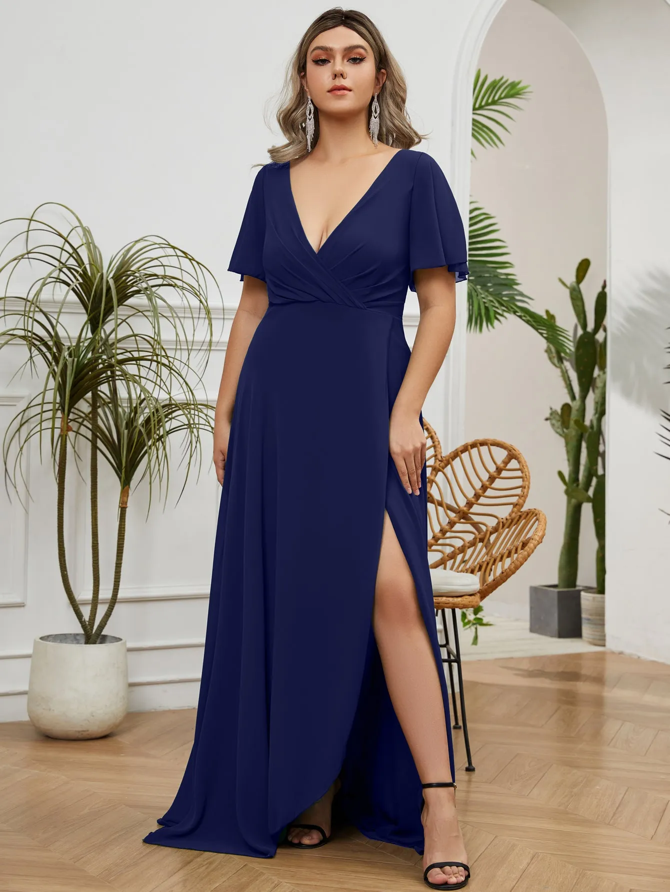 Women Plus Size Evening Dresses for Bridesmaid Party