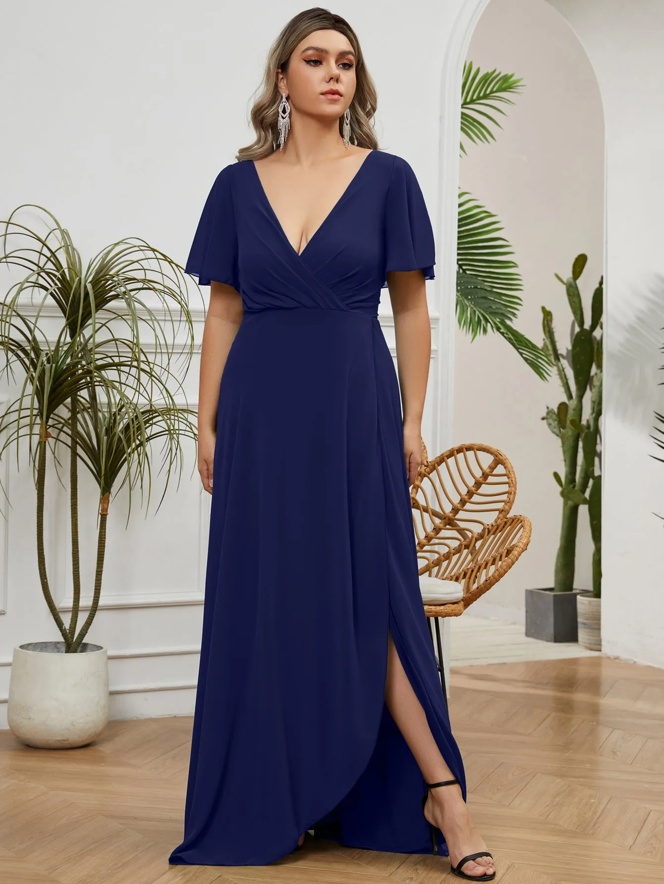 Women Plus Size Evening Dresses for Bridesmaid Party