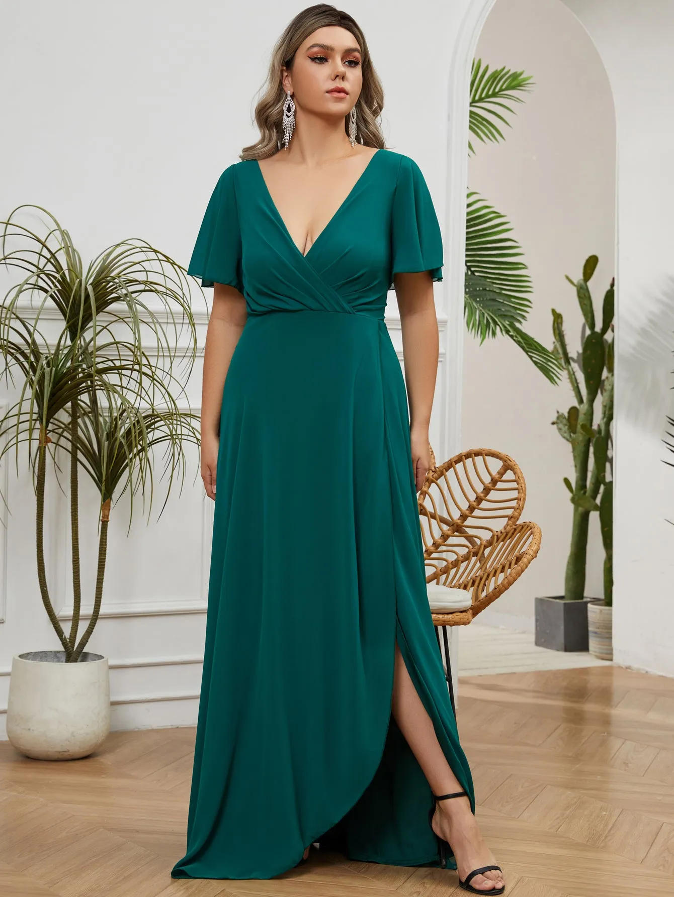 Women Plus Size Evening Dresses for Bridesmaid Party