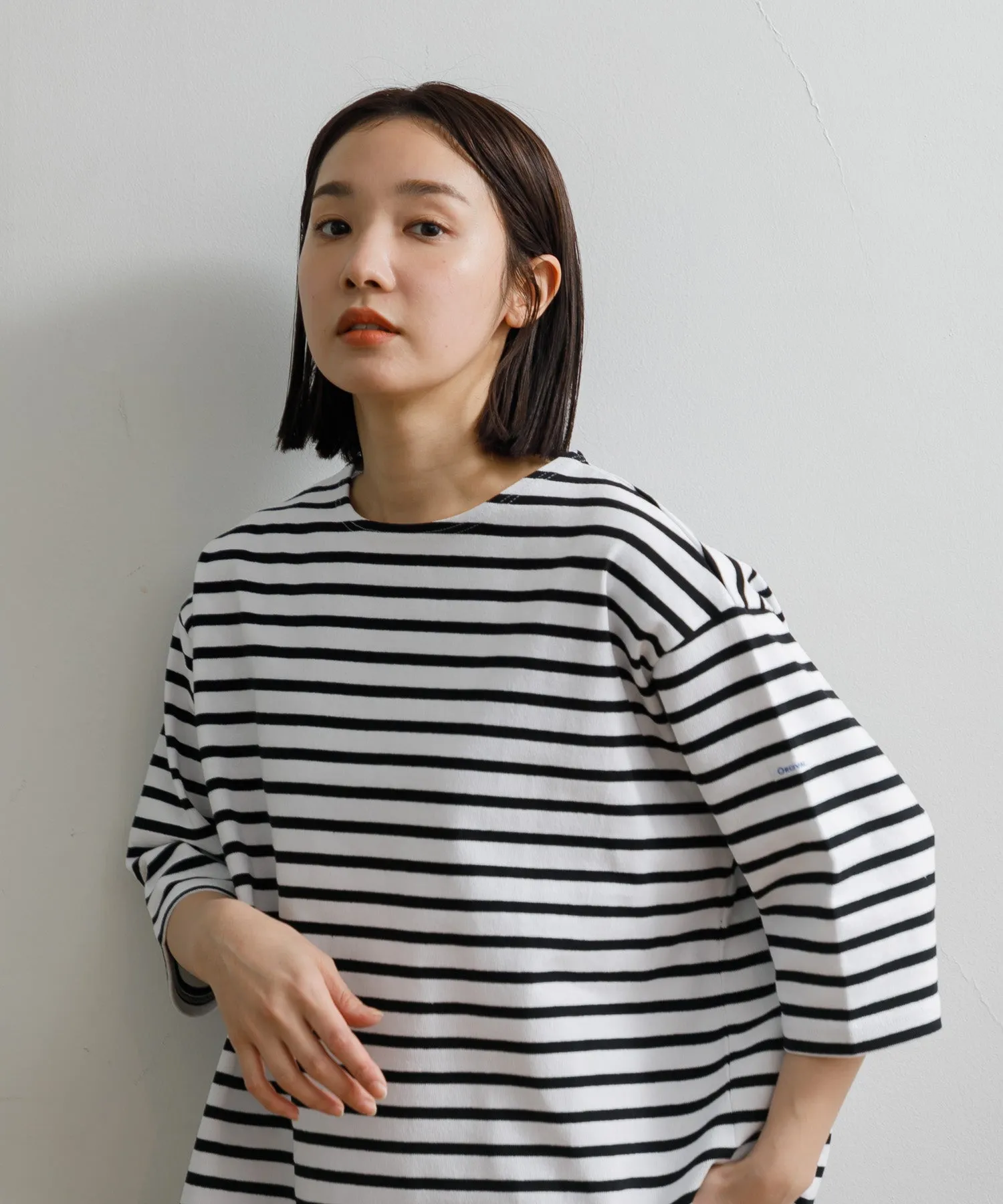 【WOMEN】ORCIVAL CREW NECK HALF SLEEVE PULLOVER