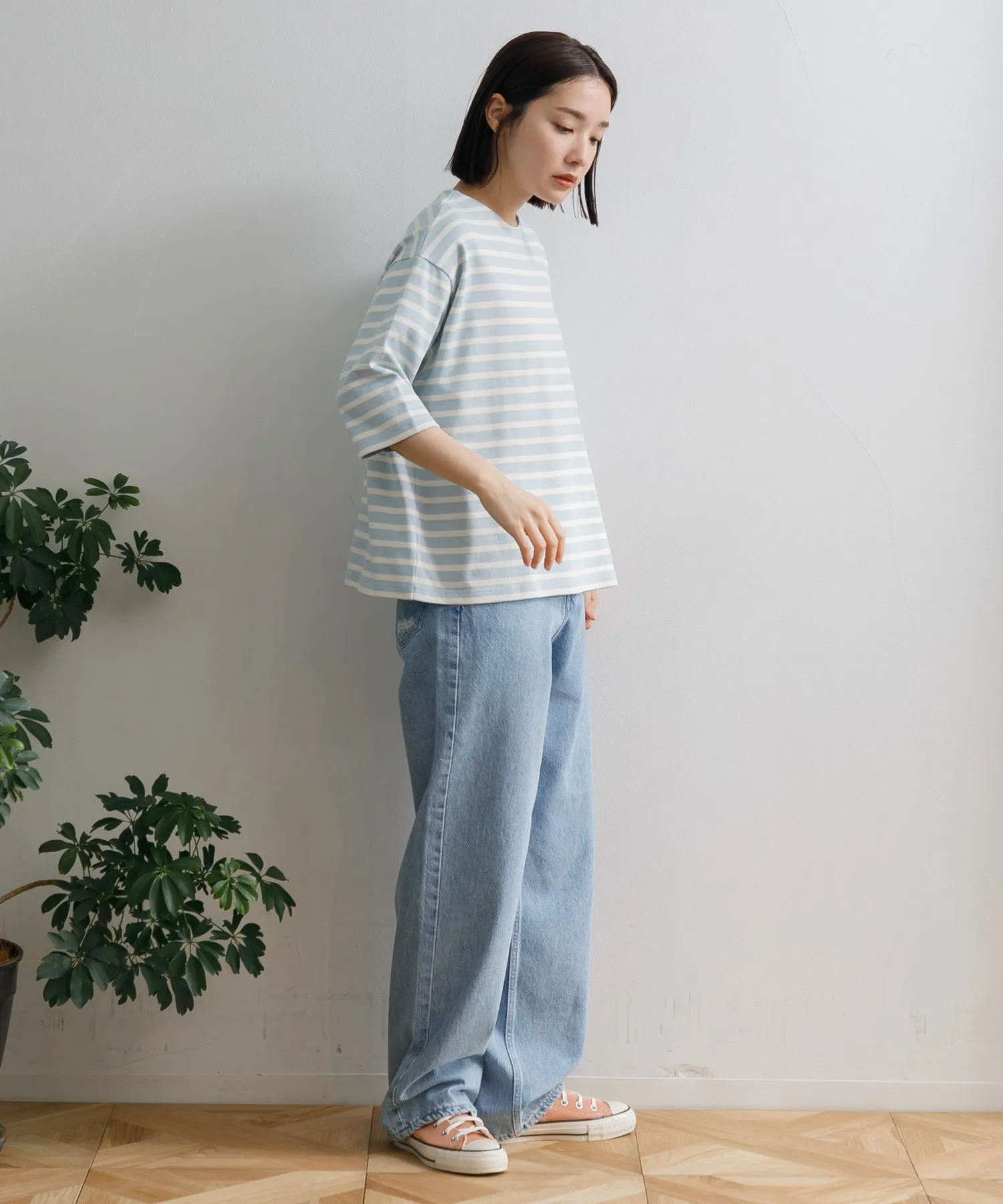 【WOMEN】ORCIVAL CREW NECK HALF SLEEVE PULLOVER