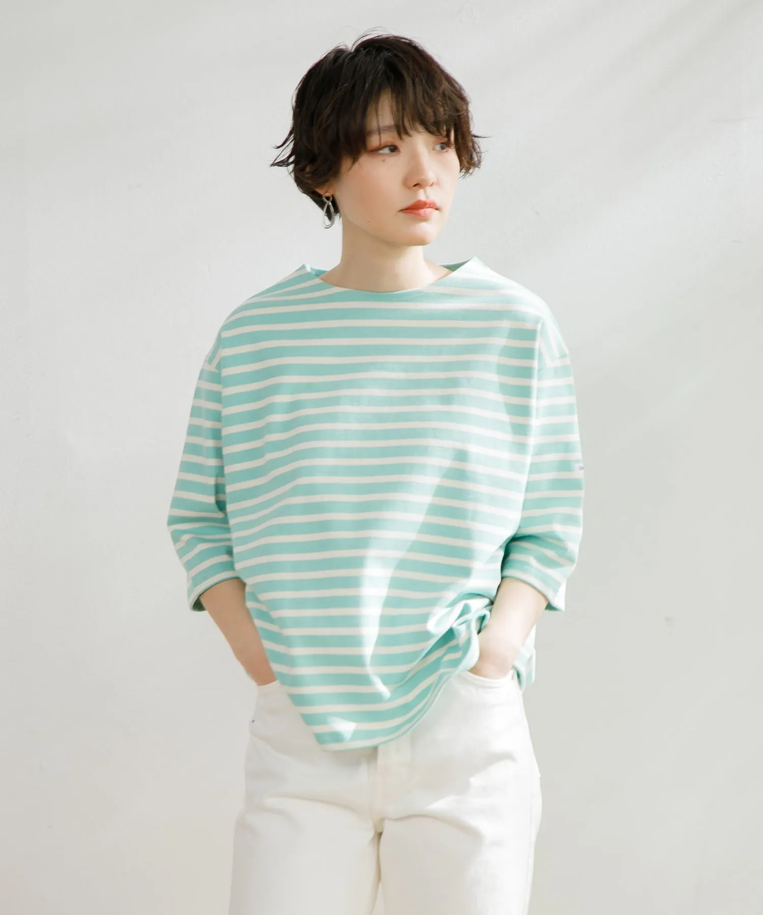 【WOMEN】ORCIVAL CREW NECK HALF SLEEVE PULLOVER