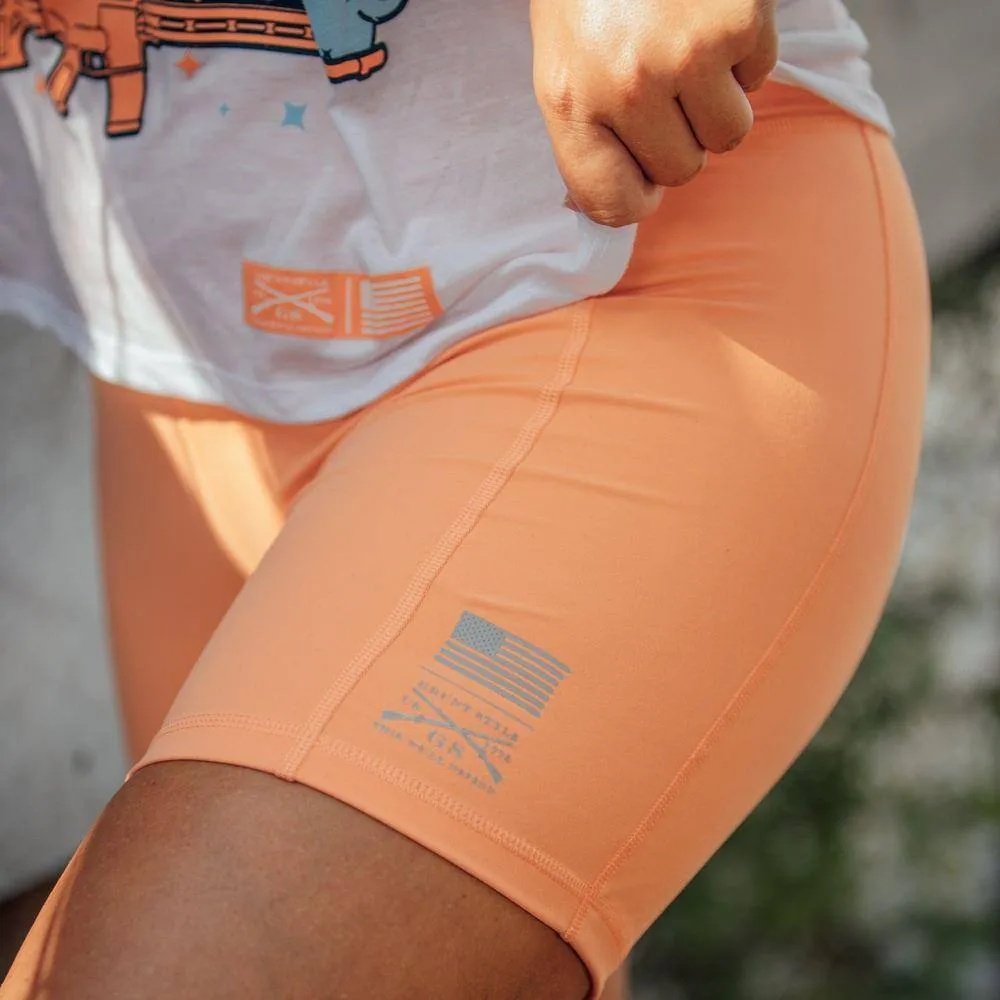 Women's Biker Short - Apricot Crush