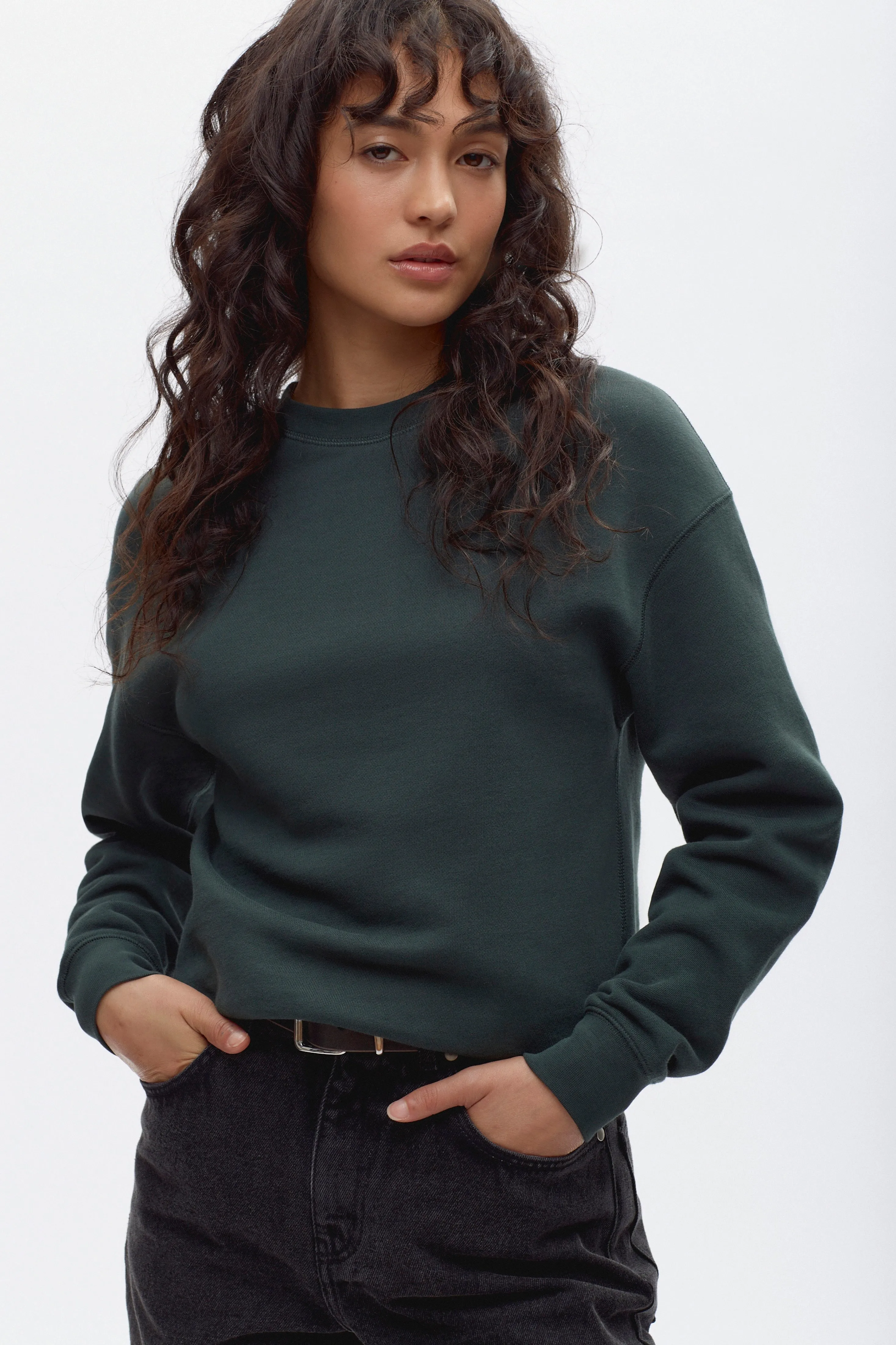 Women's Essential Sweatshirt in Racing Green