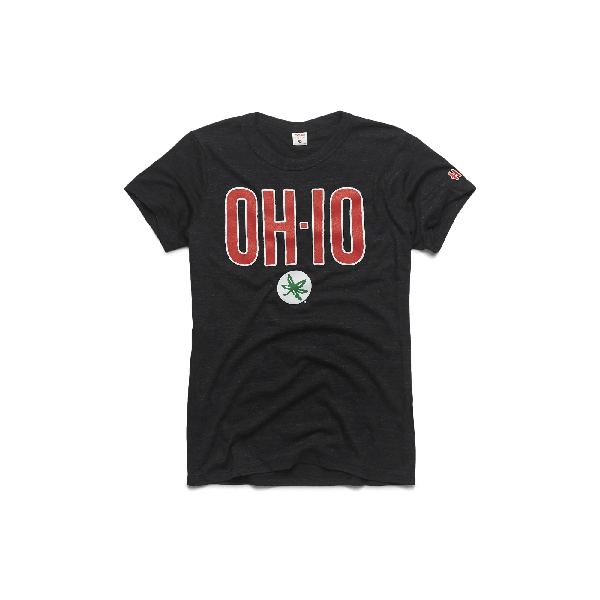 Women's OH-IO Buckeye Leaf Vintage Tee