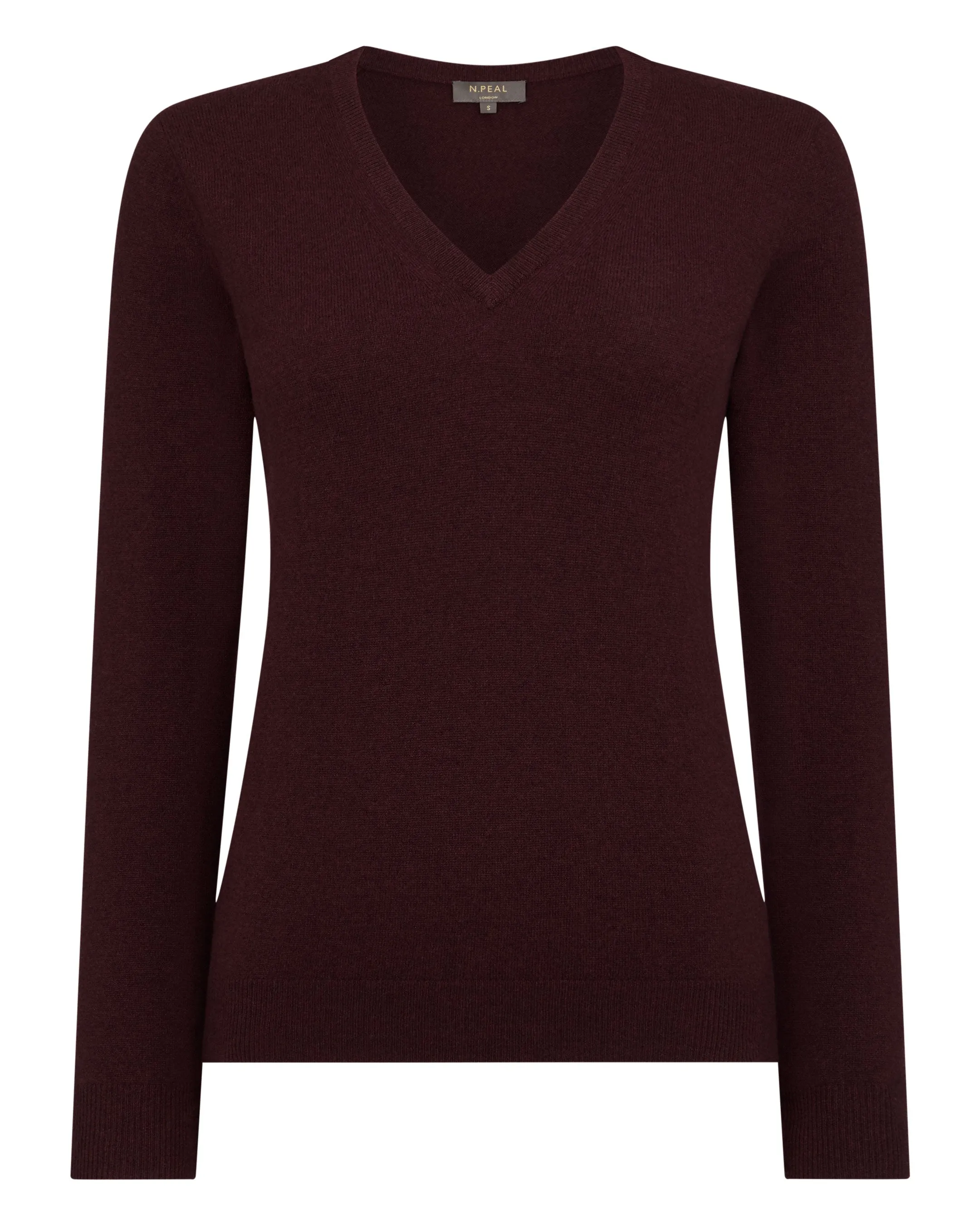 Women's Phoebe V Neck Cashmere Sweater Claret Red