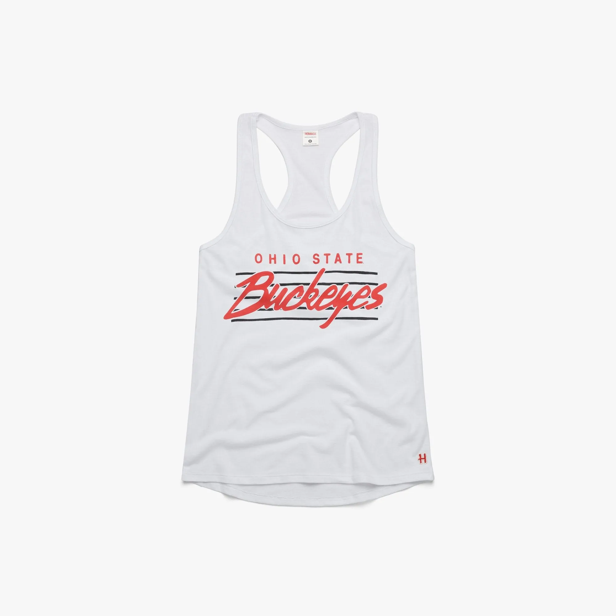 Women's Retro Script Buckeyes Racerback