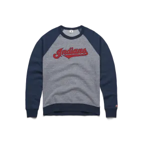 Women's Script Indians Crewneck