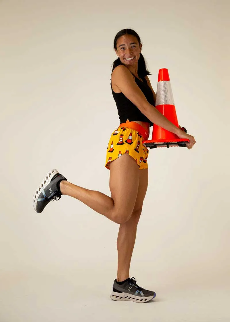 Women's Traffic Cones 1.5" Split Shorts