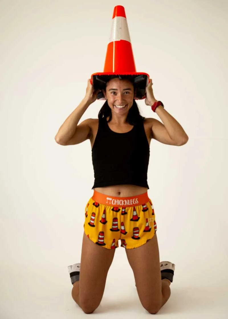 Women's Traffic Cones 1.5" Split Shorts