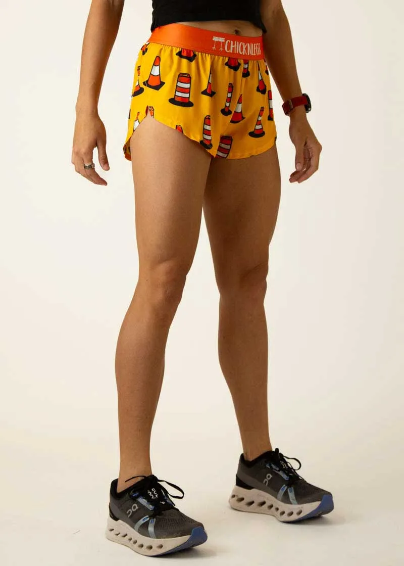 Women's Traffic Cones 1.5" Split Shorts