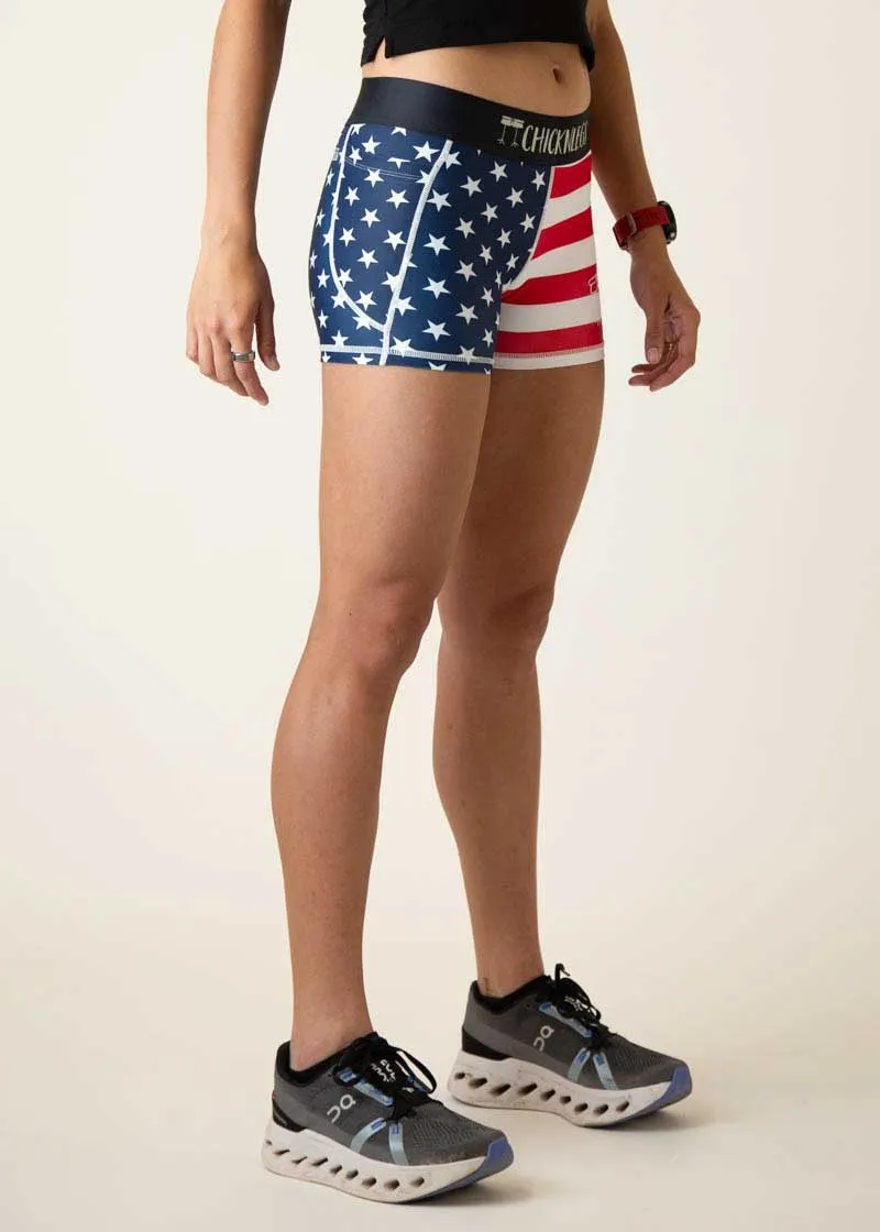 Women's USA 3" Compression Shorts